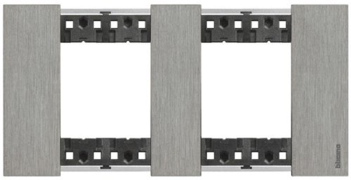 Рамка универсальная Legrand BTicino Living Now 2-м. 4 мод. металл сталь картинка